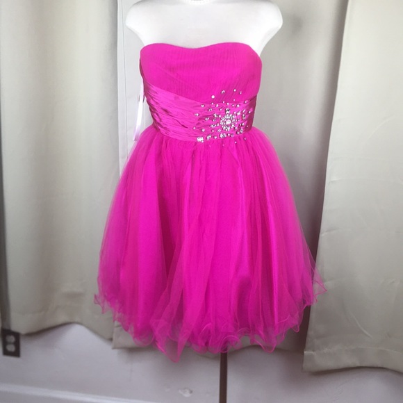 hot pink party dress